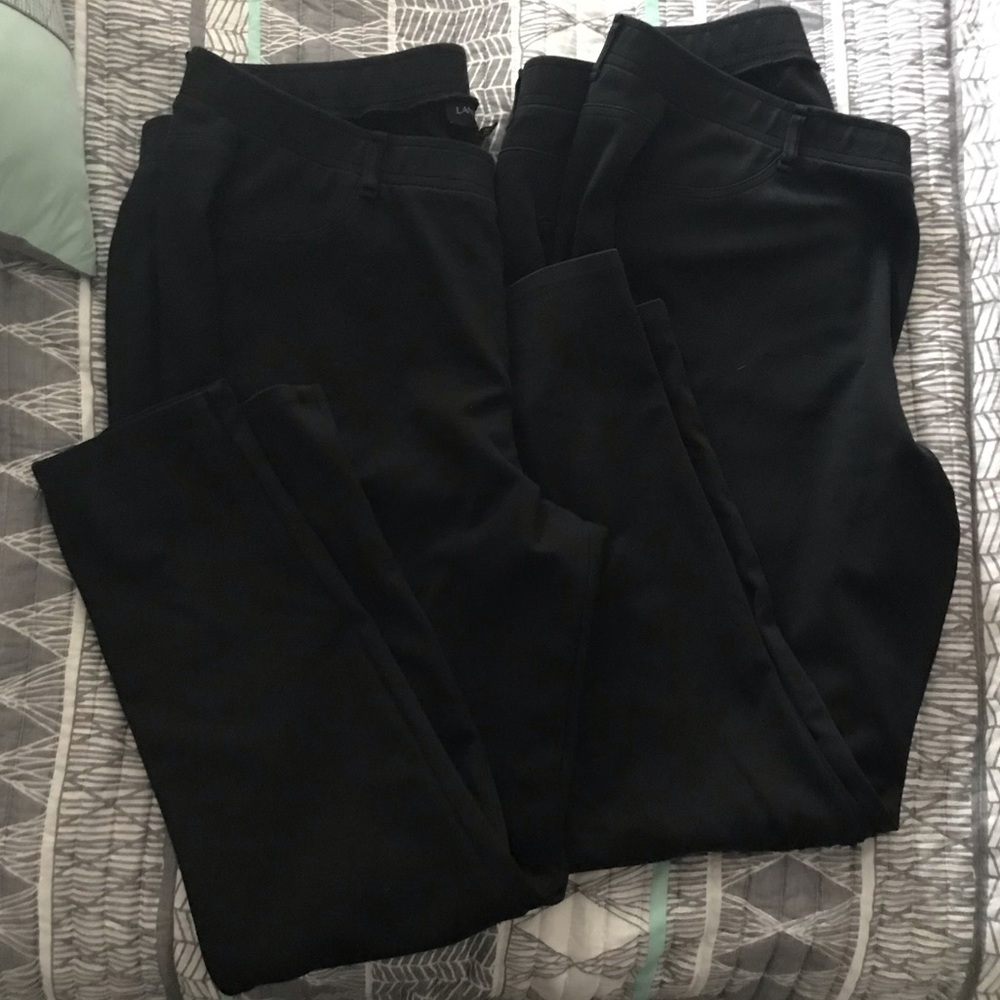 2 pairs of black skinny pants